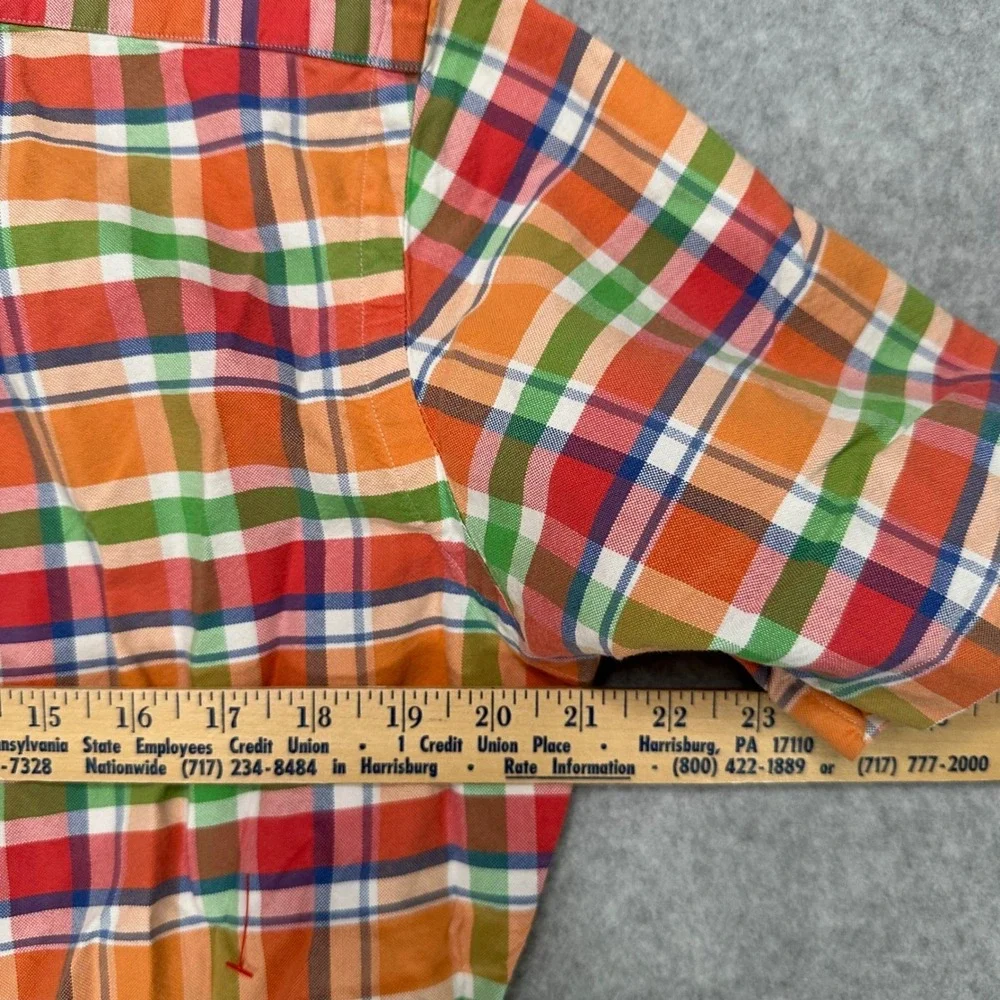 Polo Ralph Lauren Mens Small Classic Fit Plaid Short Sleeve Button Down Shirt